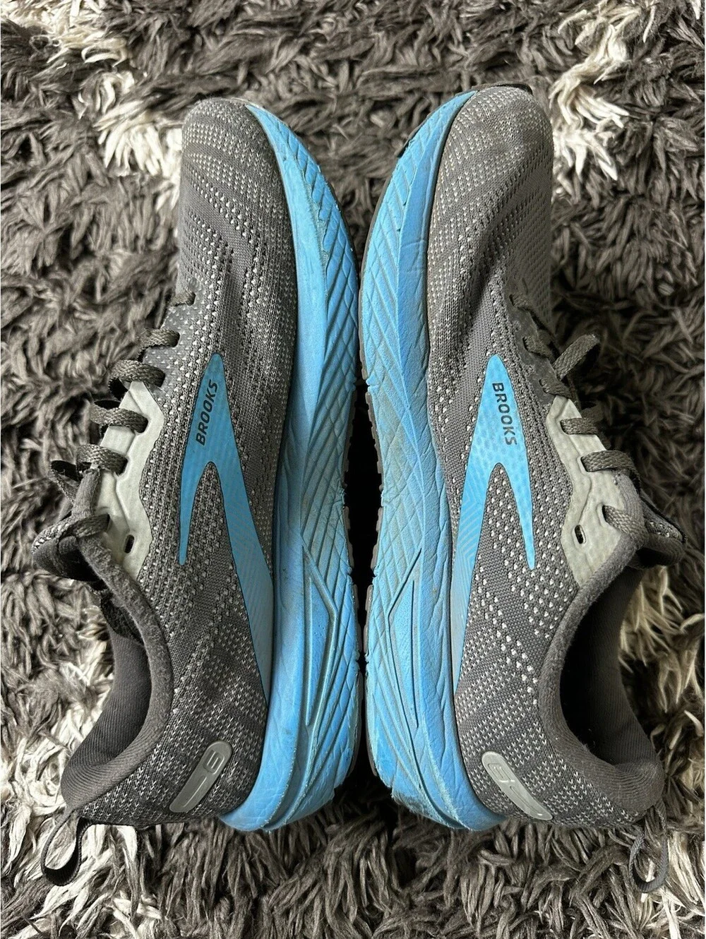 Brooks Revel 6 Grey Blue Athletic Running Shoes Men's Size 10 D 1103981D066
